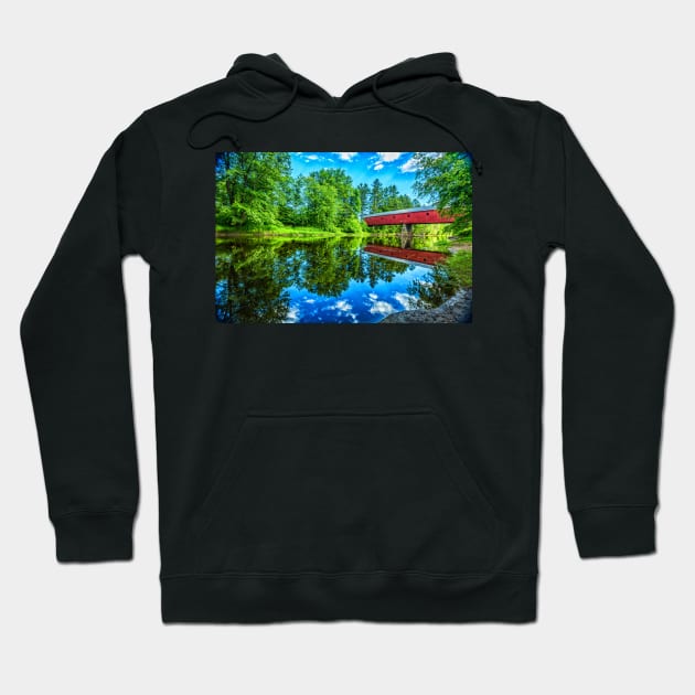 Sawyers Crossing Covered Bridge Hoodie by Gestalt Imagery